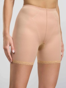 Chiloti Modelatori SPIMAN, cu Picior, din Microfibra, 770 BEJ