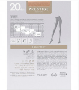 Ciorapi Dres dama Conte cu Multifibră PRESTIGE 20 Den SILK EFFECT - Img 7