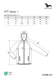 Hanorac Barbati Malfini, Micro-Fleece, Cu Gluga, DIRECT 417 Alb - Img 4