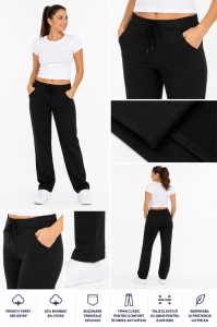 P.2221 NEGRU, Pantaloni trening Dama Knox, Tipar Clasic - Img 2