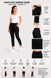 P.2242 NEGRU, Pantaloni Dama Knox Conic, (Primavara - Vara) - Img 2