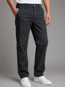 Pantaloni Barbati ARES, Casual -Relaxet Fit, DK801 - Negru