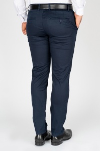 Pantaloni Barbati GAMA, Bumbac Elasticizat, Slim Fit, CHINO 0122 ALBASTRU Inchis c-2212 - Img 3