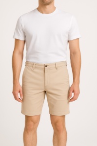 Pantaloni Barbati Smart Casual ARMANDO TORRE, din Bumbac, Scurti, BEJ