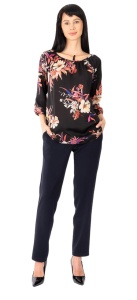 Pantaloni Dama KNOX din Stofa, P.2180 Bleumarin - Img 2