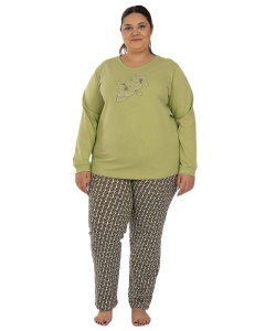 Pij.2250 KAKI, Pijama Dama Knox, EXTRA LARGE