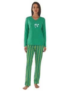 Pij.2259 VERDE, Pijama dama Knox