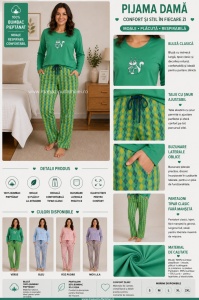 Pij.2259 VERDE, Pijama dama Knox - Img 2