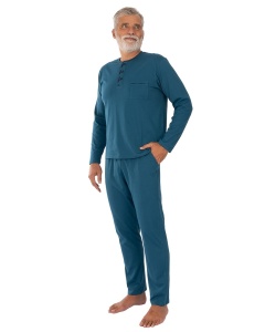 Pij.4158 PETROL, Pijama Bărbați Knox, Tipar Clasic