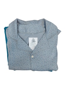 Pijama Barbati Auritex din bumbac cu Nasturi, MS+PL 232-02 Gri Deschis.- Turcoaz - Img 2