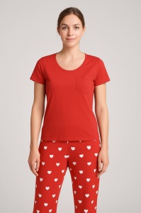 Pijama Dama Soft&Seven By Sofiaman, Maneca Scurta, ELSA S21-177 Rosu - Img 3