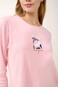 Pijama dama VAMP, Compleu din Interlook 21407 ROZ - Img 4