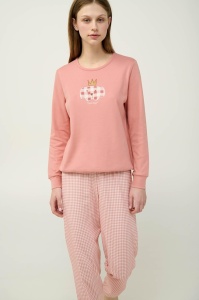Pijama dama VAMP, Compleu din Interlook , ML 23310 ROZ - Img 3