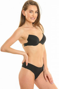 Sutien Piera PUSH UP LUCIA R0886 NEGRU, Bretele Transparente din silicon - Img 3