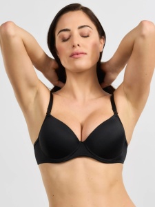 SUTIEN SPIMAN, Balconette, cu Armătură, Bretele detașabile 348 NEGRU - Img 4
