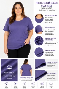 T.2503 VIOLET, Tricou Dama Knox, EXTRA-LARGE - Img 2