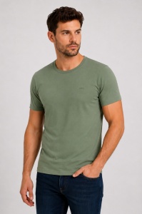 T.4505 Kaki-25, Tricou Barbati KNOX, Slim Fit