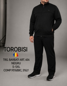 Trening Barbati TOROBISI TRICOTEX, Tipar Clasic, 404 NEGRU
