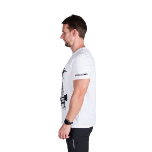 Tricou Barbati Northfinder, din Bumbac Organic, JANNICK TR-5014SP ALB - Img 3