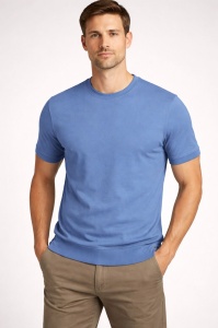 Tricou Barbati RUGATCHI, Model Gofrat 1Y0003 Albastru Indigo