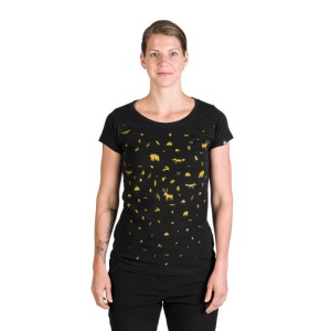 Tricou Dama NORTHFINDER, din Bumbac Organic, JUDIT TR-4955OR NEGRU - Img 2