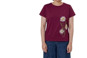 Tricou Dama TOROBISI TRICOTEX, Over-SIDE cu Imprimeu, 1039 GRENA