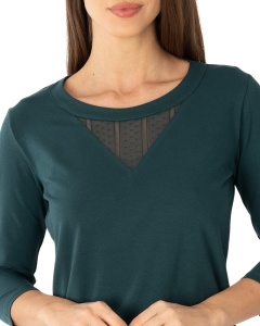 B.2344 VERDE INCHIS, Bluza dama Knox, Maneca 3/4 - Img 2