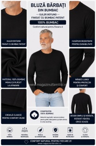 B.4001 Negru, Bluza Barbati KNOX Clasic - Img 2