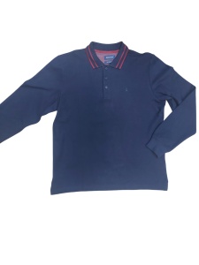 Bluza Barbati RUGATCHI, Polo Pique Regular Fit, BLEUMARIN - Img 2