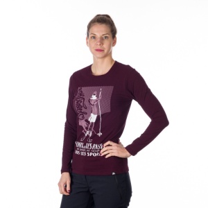 Bluza dama Sport Northfinder, din Bumbac cu Imprimeu, FAYE TR-4945SP Visiniu