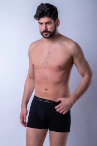 Boxer barbati Mr Big, Model 201 Negru, PLUS SIZE - Img 1