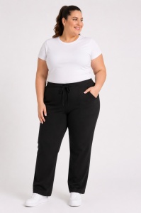 P.2006 Negru, Pantaloni Trening Dama KNOX, EXTRA LARGE, Primavara - Vara