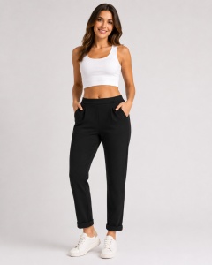 Pantaloni Dama KNOX, CASUAL Style, P.2270 NEGRU