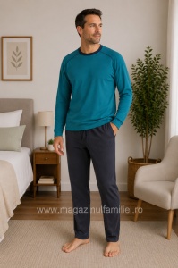 Pij.4160 LAGUNA BLUE, Pijama Bărbați KNOX , tipr Clasic