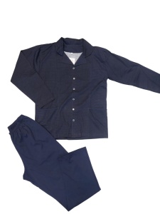Pijama Barbati Auritex din bumbac cu Nasturi ML 232-09 BLEUMARIN INCHIS- GRI - Img 2