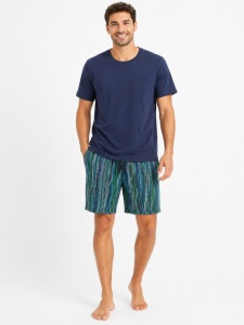 Pijama Barbati Soft&Seven by SOFIAMAN, Maneca Scurta, NOAH S31-058 BLEUMARIN