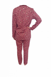 Pijama Dama Auritex, tipar Clasic, 407 Maro Floral - Img 4