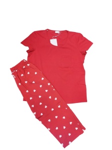 Pijama Dama Soft&Seven By Sofiaman, Maneca Scurta, ELSA S21-177 Rosu - Img 2