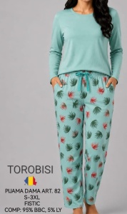 Pijama Dama TOROBISI TRICOTEX, Clasic, ML 82 Fistic