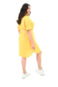 Rochie Casual Adrom, BATAL, Tip Camasa 5246-24 Galben - Img 2