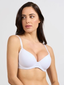 SUTIEN SPIMAN, Balconette, cu Armătură, Bretele detașabile 348 ALB - Img 3