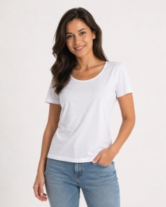 T.2500 Alb, Tricou Dama KNOX, CLASIC