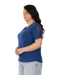 T.2979 Bleumarin Mediu, Tricou Dama Knox Marimi EXTRA LARGE