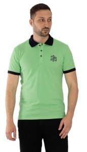 T.4552 VERDE DESCHIS, Tricou Barbati KNOX Polo Pique