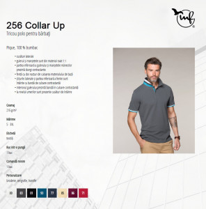 Tricou Barbati Malfini Polo Pique COLLAR UP 256 Antracit deschis - Img 5