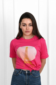Tricou dama Adrom 1490-23 EIFFEL, Fucsia - Img 3