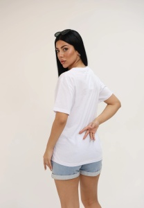 Tricou dama Adrom, CHOICES 1948-25 ALB - Img 2