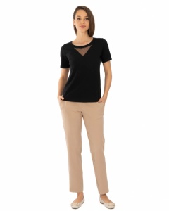 Tricou Dama KNOX, cu Dantela, T.2978 NEGRU - Img 3