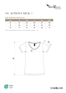 Tricou Dama Malfini ACTION V-Neck 701 Alb - Img 5