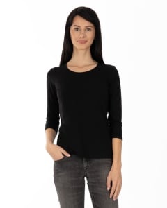 B.2400 Negru, Bluza dama Knox, Maneca 3/4